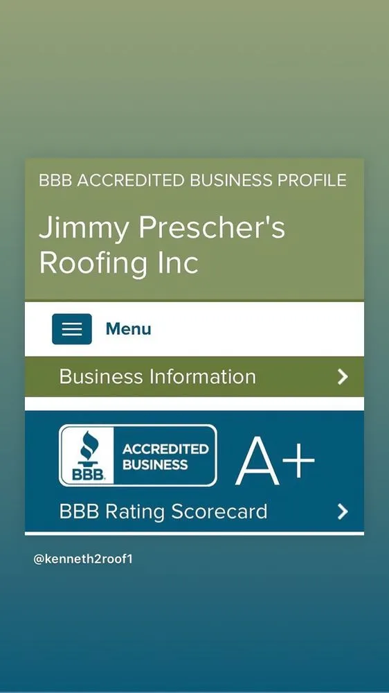 Slide of Jimmy Prescher's Roofing