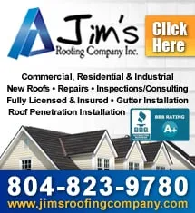 Licensed roof installation for residential properties in Chesterfield, VA by Jim's Roofing