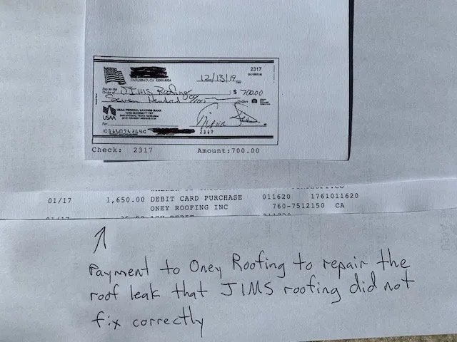 Slide of Jim's Roofing Co