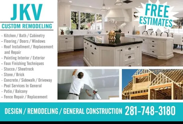 JKV Custom Remodeling Logo