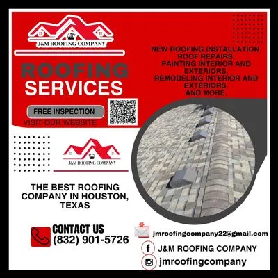 J&M Roofing Company Logo