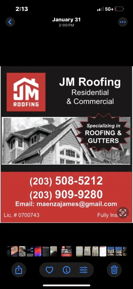 Slide of JM Roofing