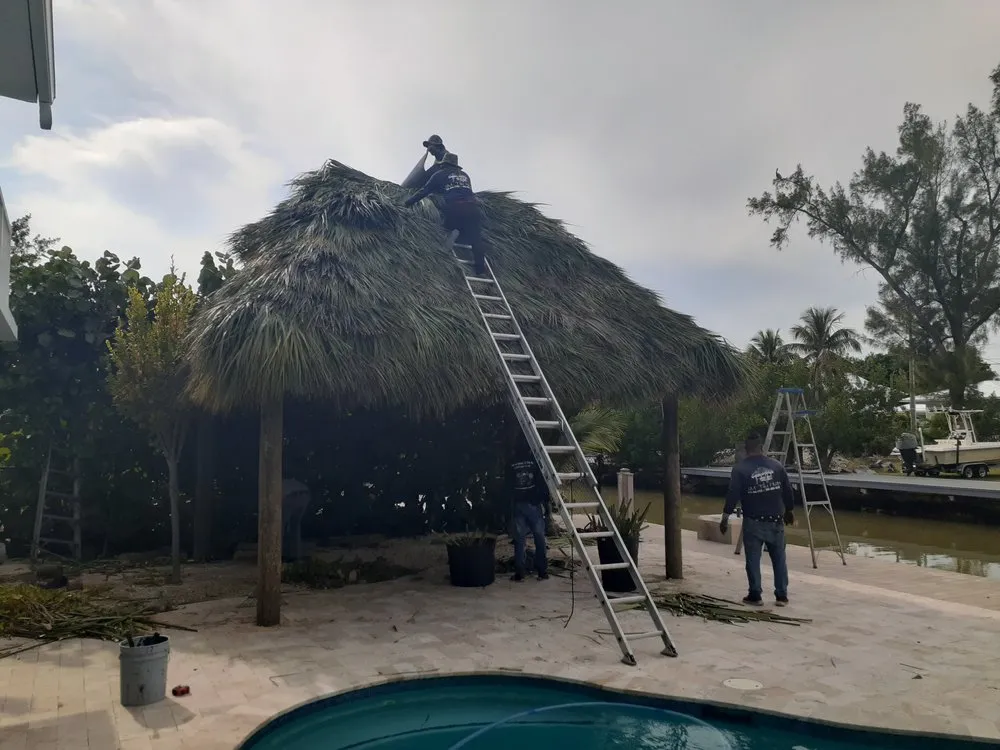 Slide of JM Tiki huts