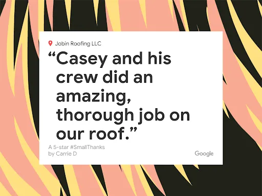 Slide of Jobin Roofing