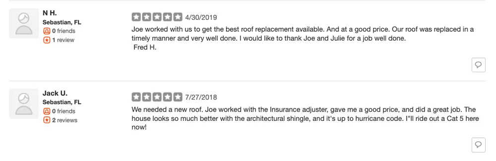 Slide of Joe Scozzari Roof Services Consulting