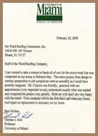 Slide of Joe Ward Roofing