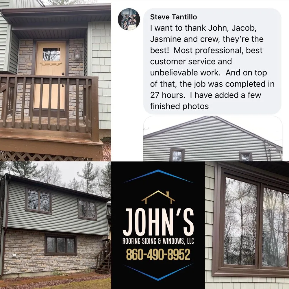 Slide of John's Roofing Siding & Windows
