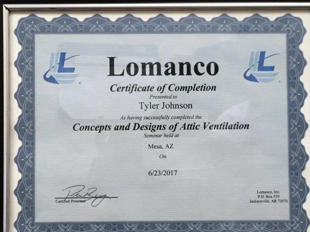 Slide of Johnson Roofing