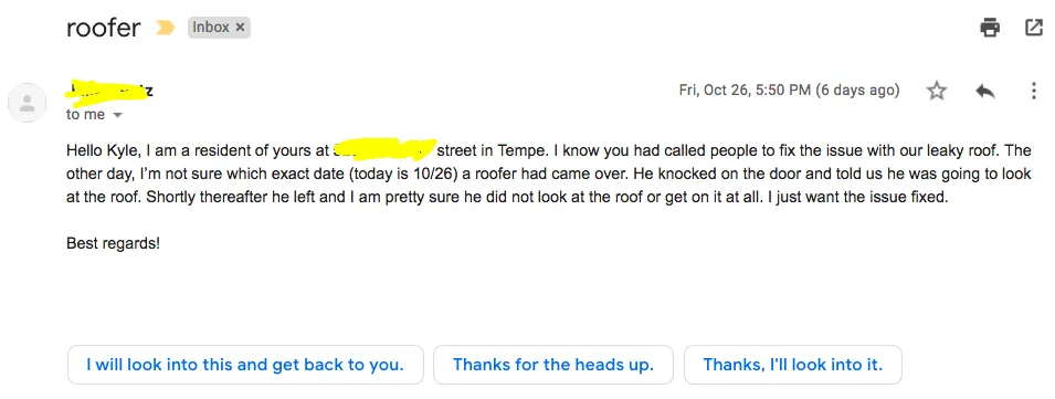 Slide of Johnson Roofing