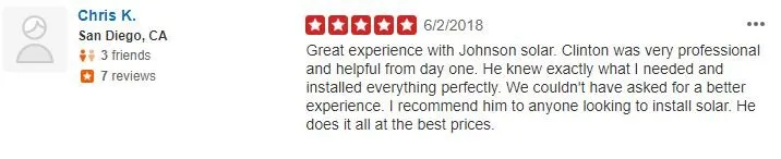 Slide of Johnson Solar