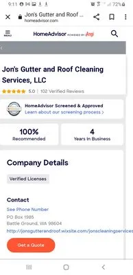 Jon's Gutter and Roof Cleaning Logo