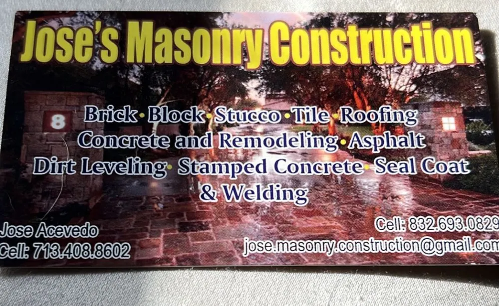Slide of Jose’s Masonry Construction