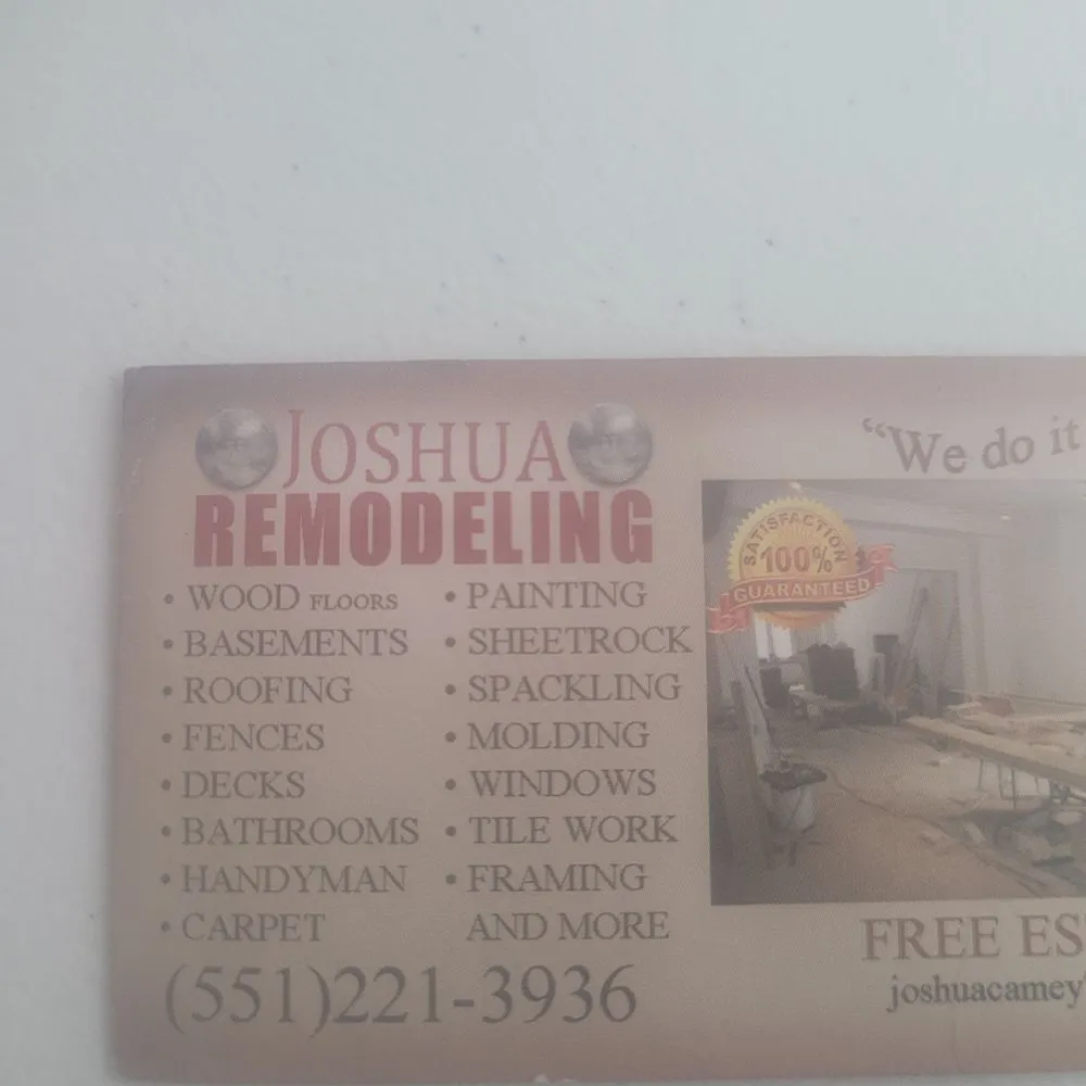 Slide of Joshua Remodeling