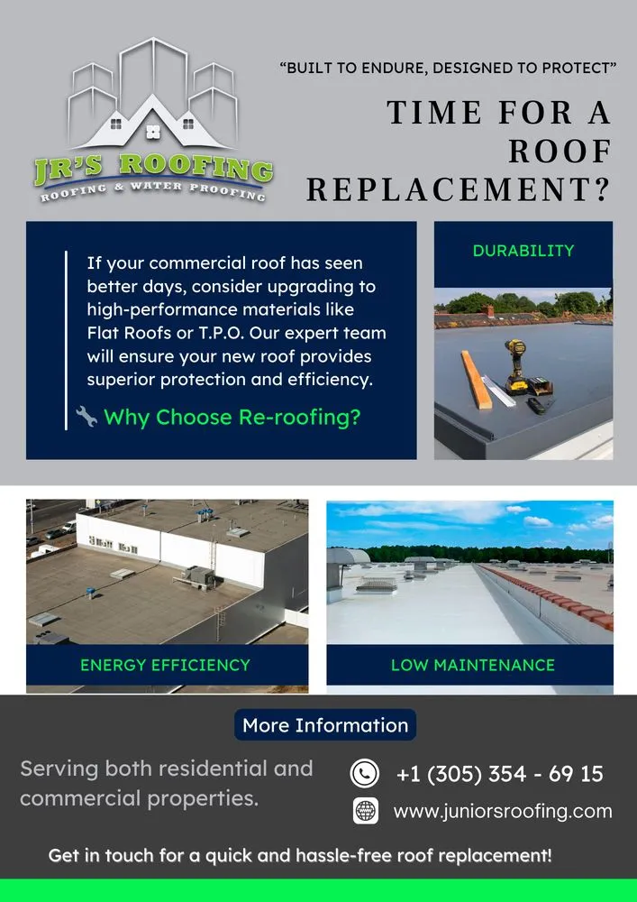 Slide of Jr’s Roofing & Water Proofing