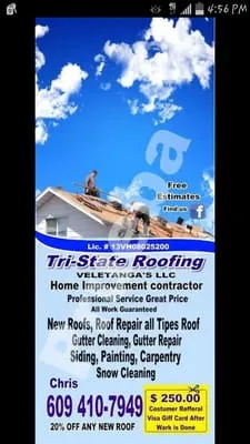Junior's Tristate roofing Logo