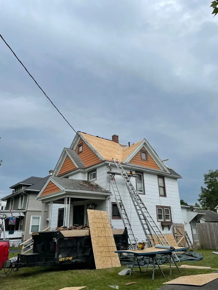 Emergency roof installation after storm damage across Columbia Cross Roads, PA - JV Contracting