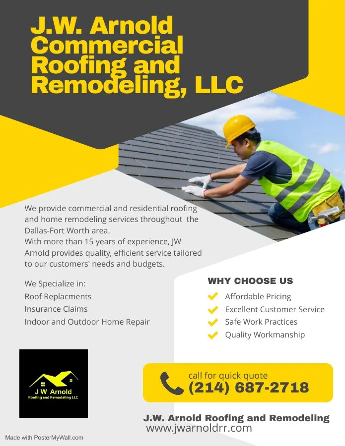 Slide of J.W. Arnold Roofing LLC Commercial & Residential Remodeling