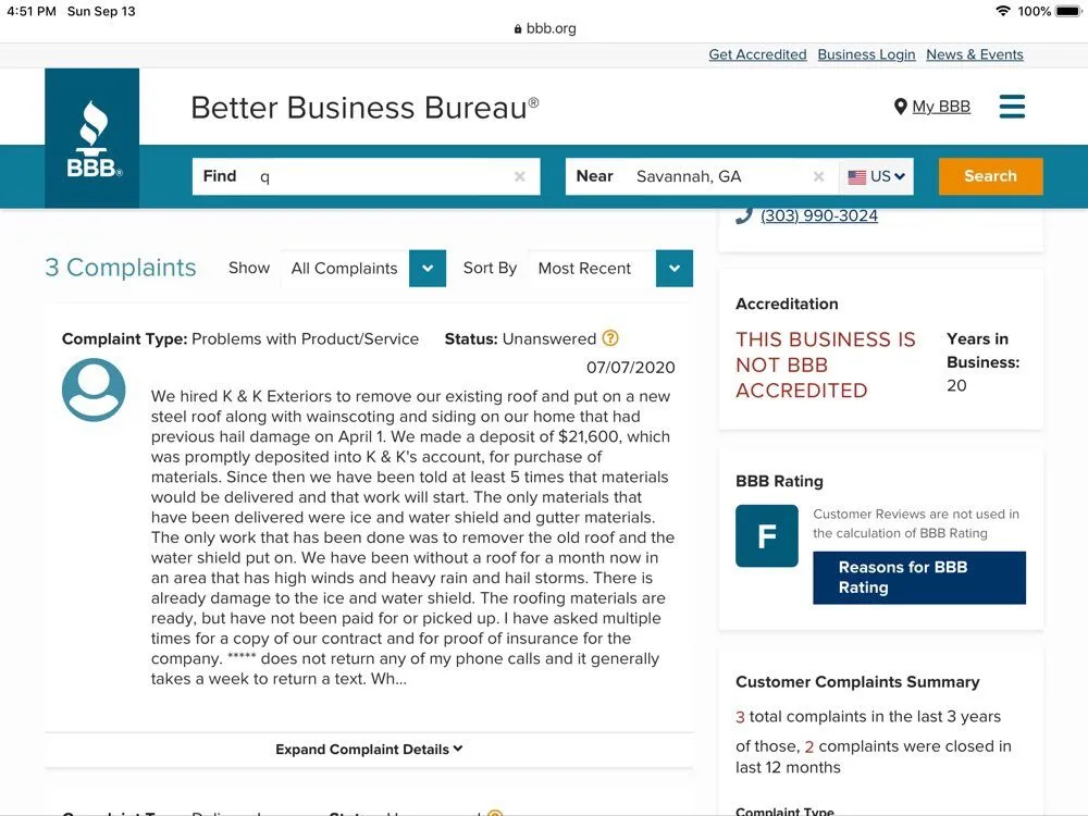 Slide of K & K Exteriors