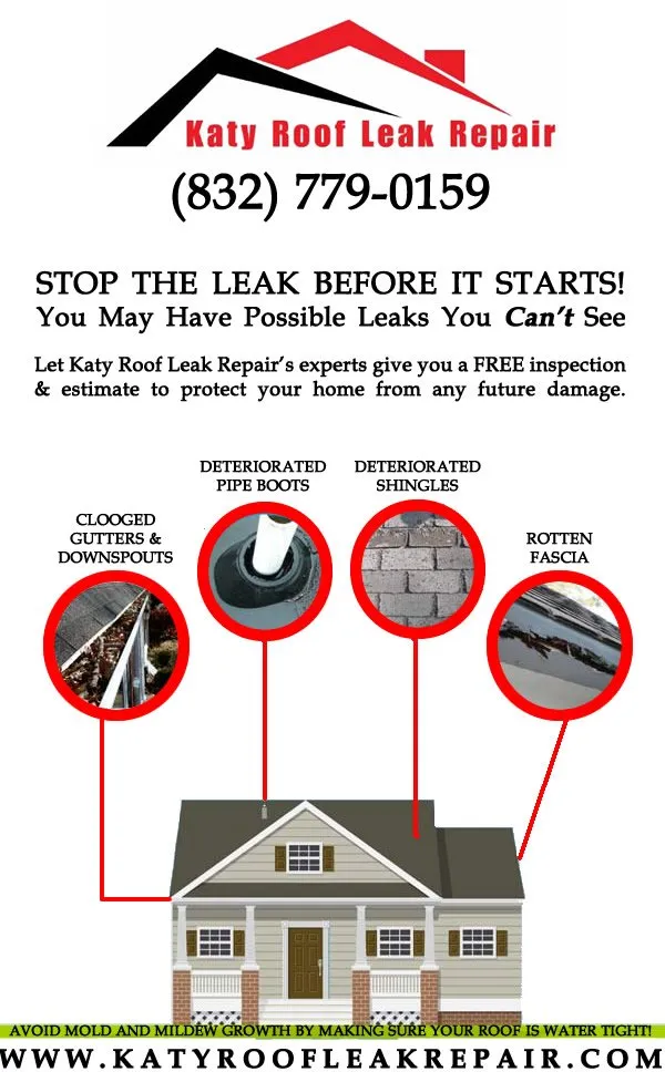 Slide of Katy Roof Leak Repair