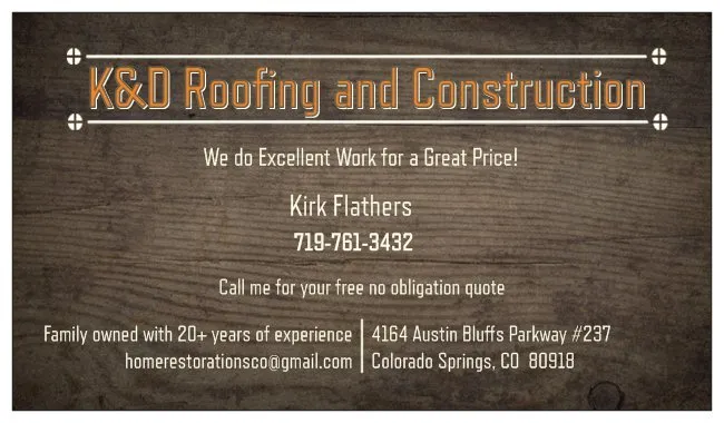 Slide of K&D Roofing and Construction