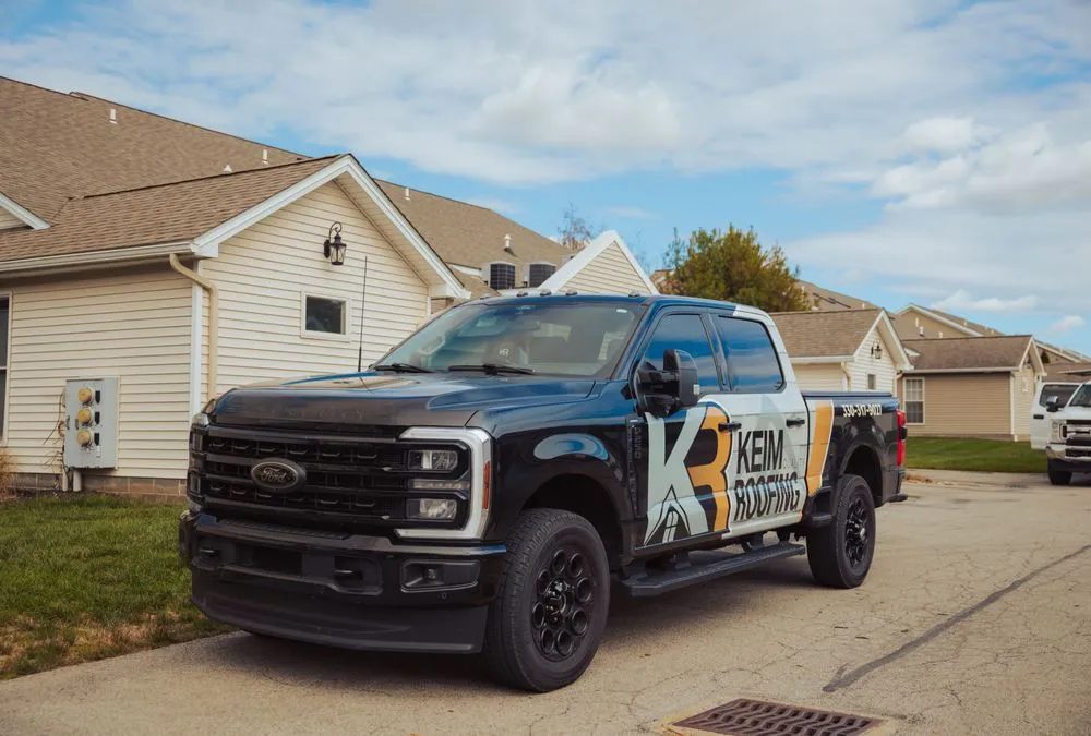 Local storm damage roof repair in Dundee, OH by Keim Quality Roofing