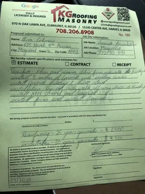 KG Roofing Masonry Logo