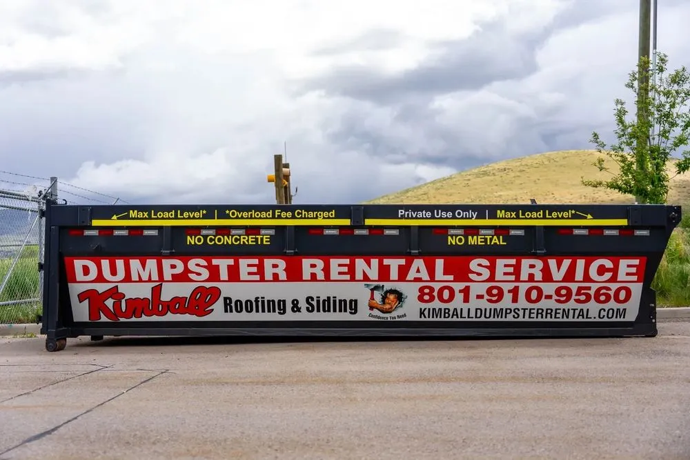 Local residential roofing service after storm damage in Daniel, UT by Kimball Dumpster Rentals