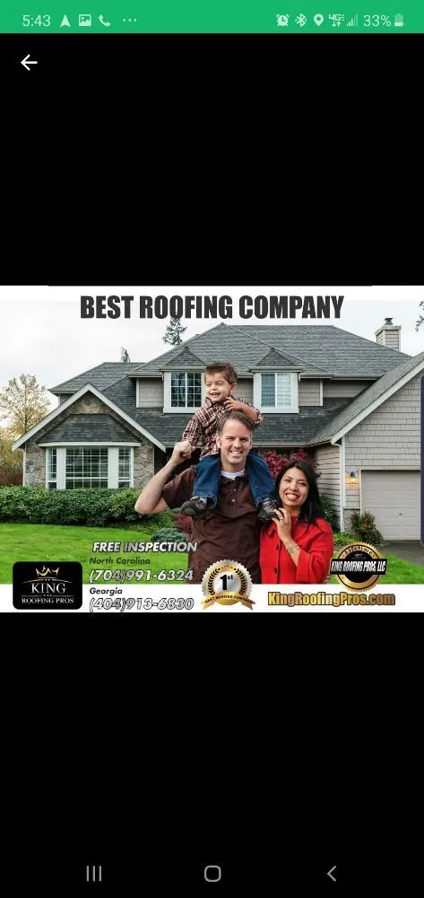Slide of King Roofing Pros