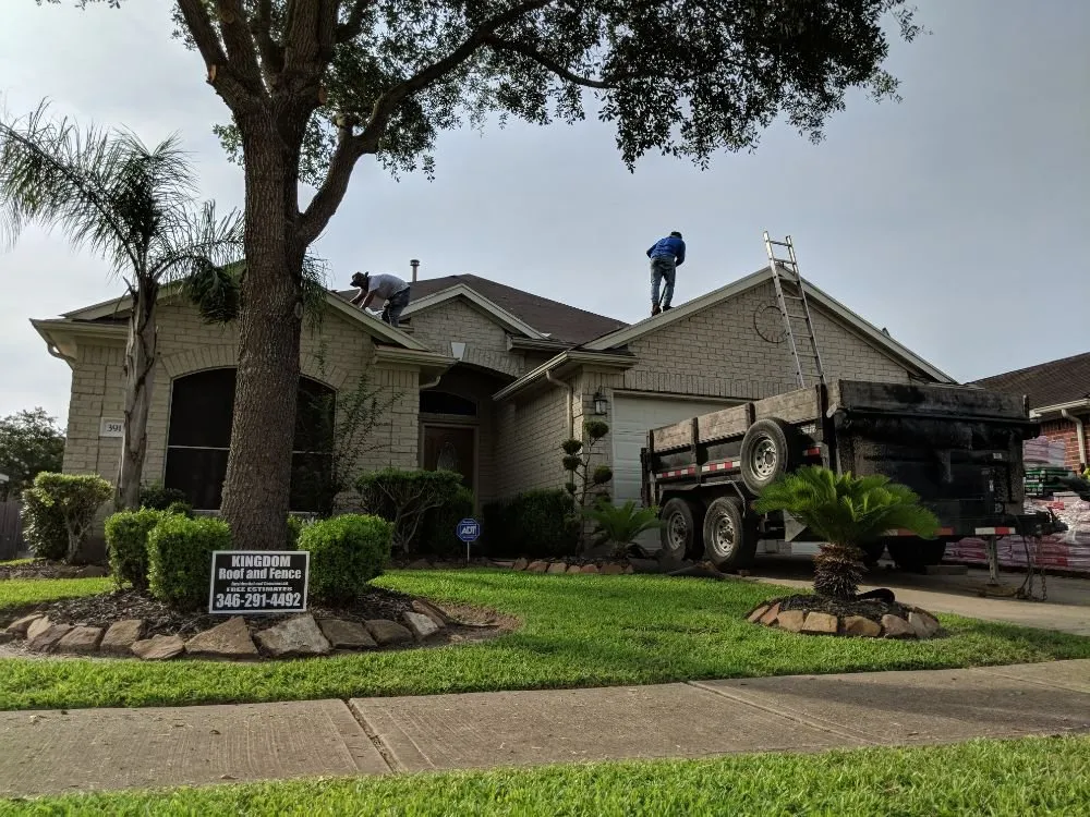 Professional roof replacement same-day service in Plantersville, TX by Kingdom Roof and Fence
