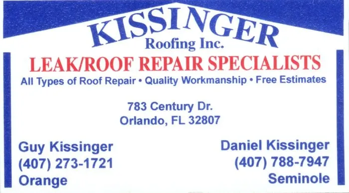 Slide of Kissinger Roofing Repair