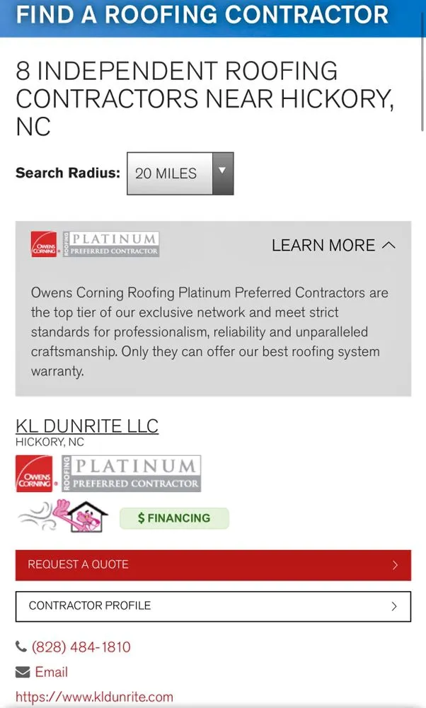 Slide of K&L Dunrite Roofing and Restoration