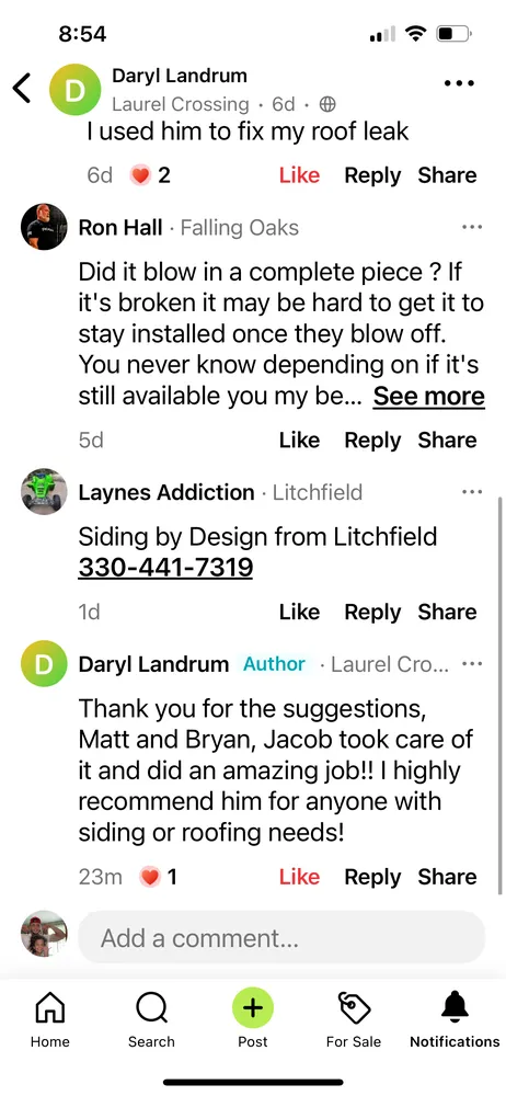 Slide of Knockin Roofs