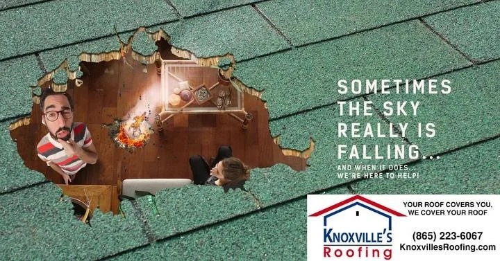 Slide of Knoxville's roofing