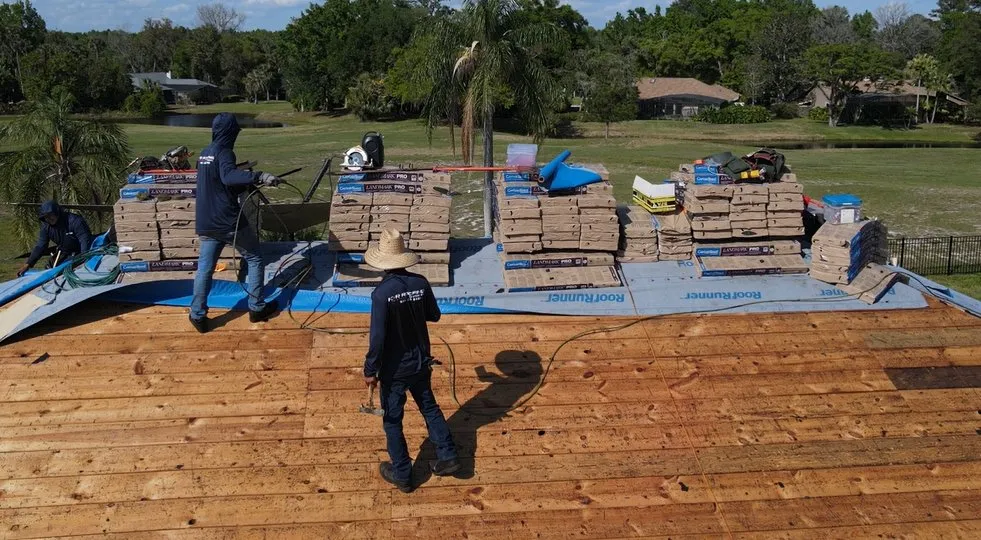 Slide of K&R Roofing Division