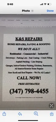 K&S Repairs Logo