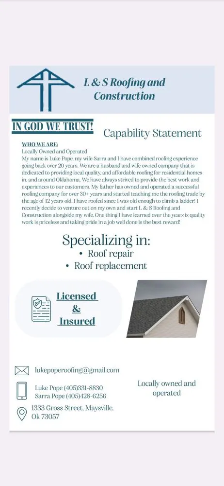 Slide of L & S Roofing and Construction