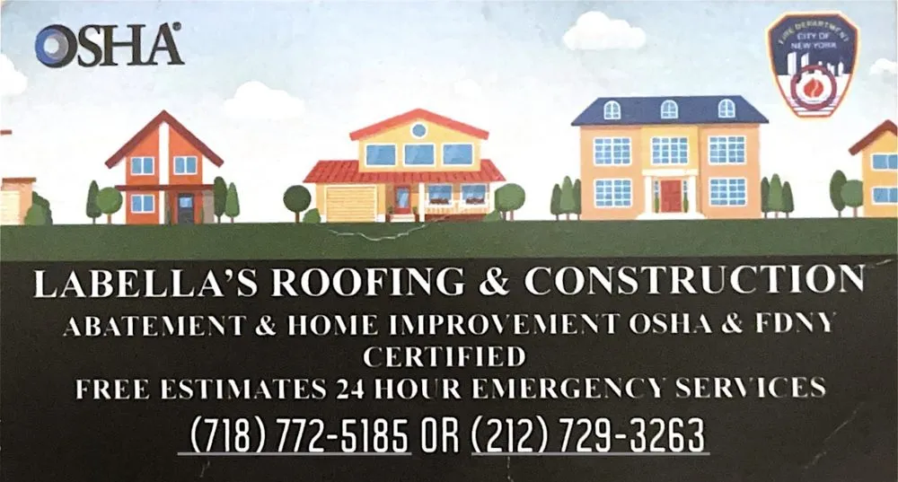 Slide of La-Bella's Roofing and Construction