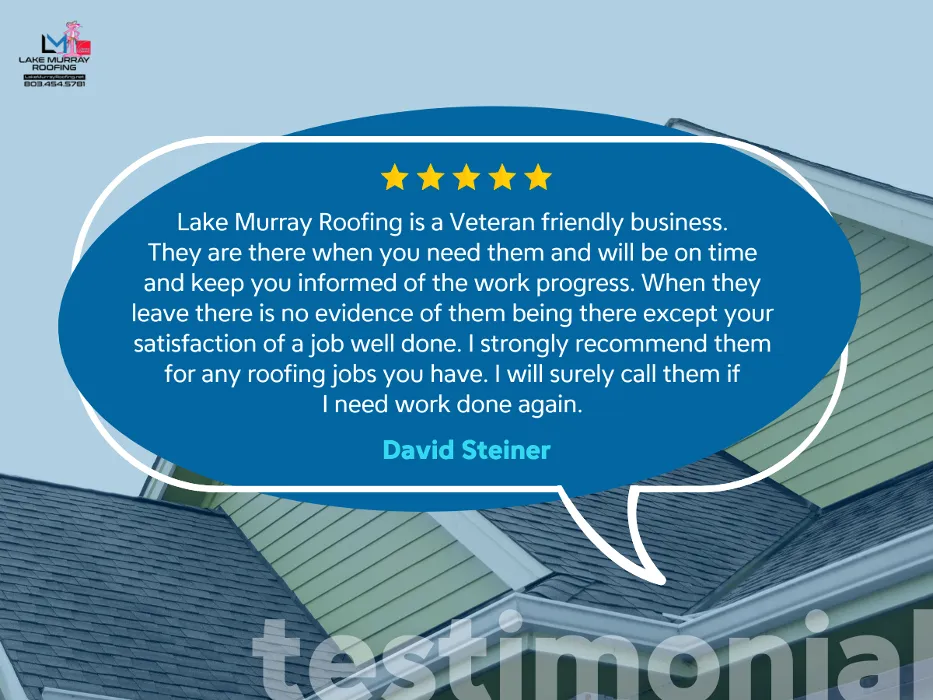 Slide of Lake Murray Roofing
