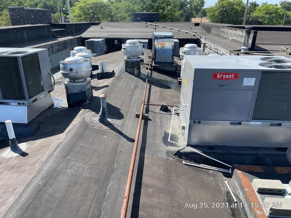 Emergency flat roof repair in Lawrence, MI by Lakeside Commercial Roofing