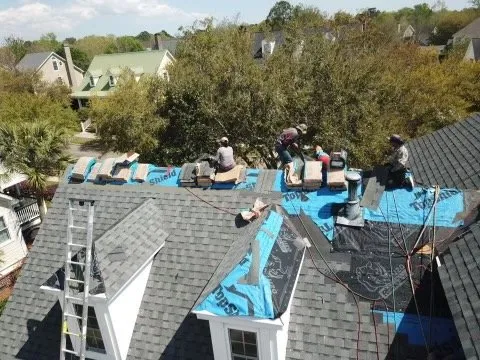 Slide of LandShark Roofing