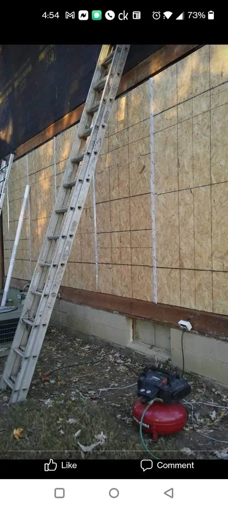 Slide of Lawson's Roofing