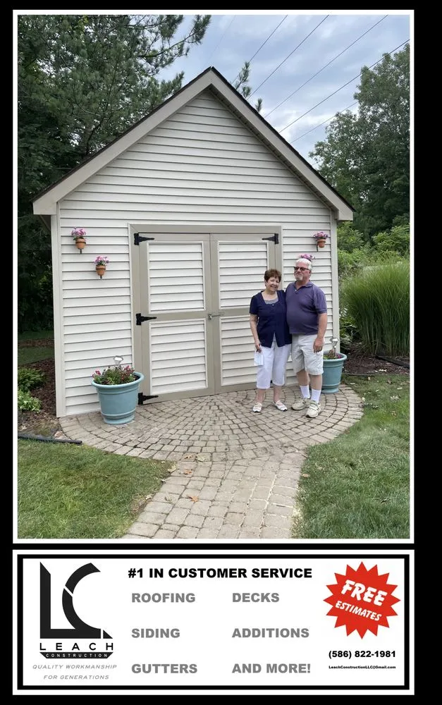 Expert residential roofing service in St Clair Shores, MI by Leach Construction