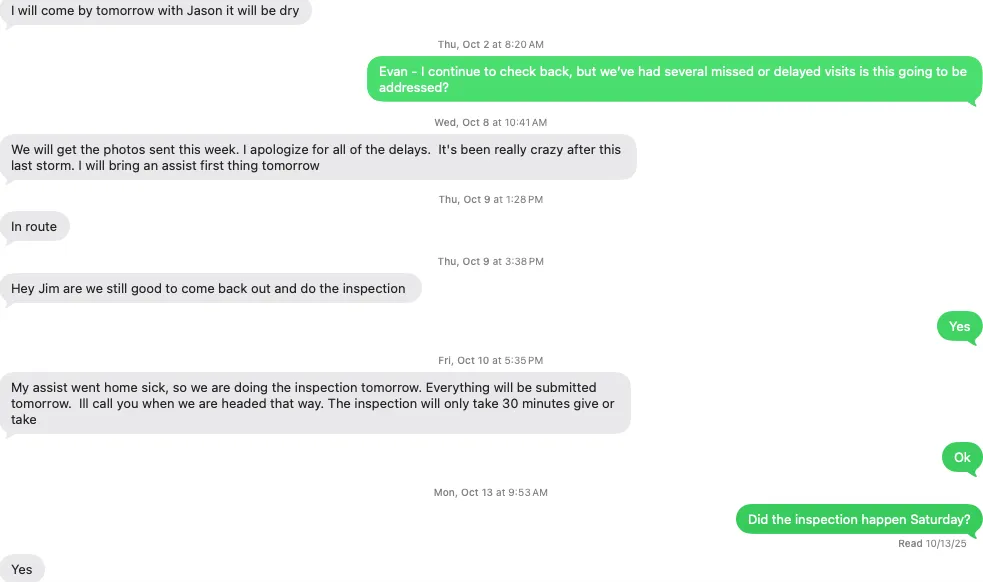 Slide of Lee's Roofing