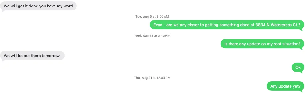 Slide of Lee's Roofing