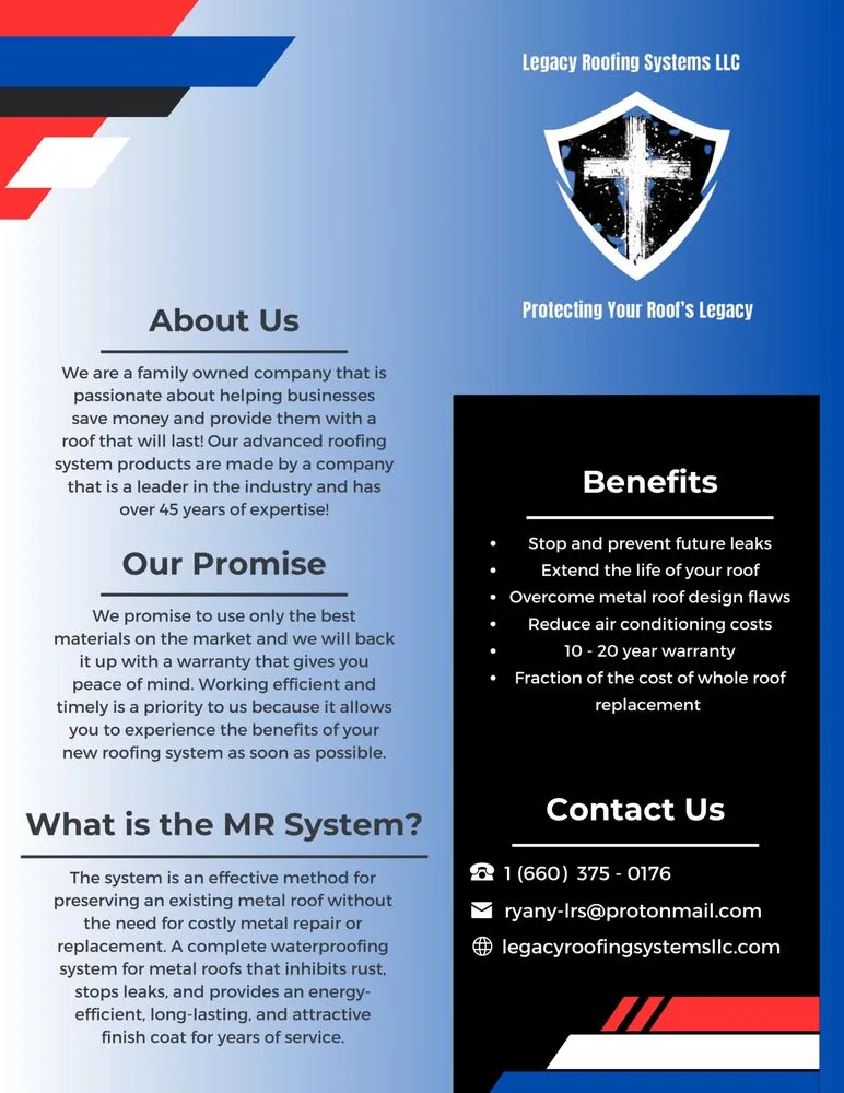 Slide of Legacy Roofing Systems