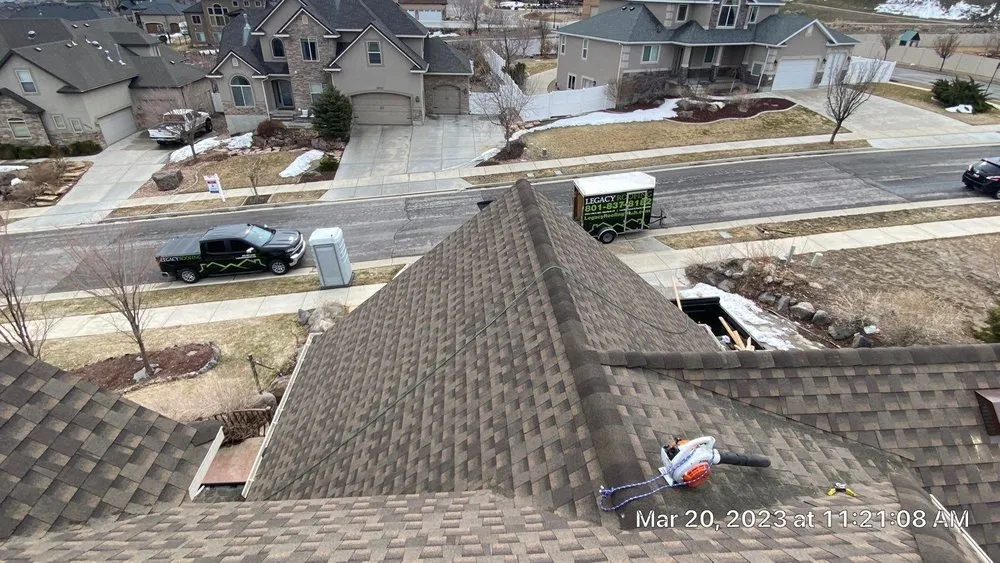 Slide of Legacy Roofing Utah