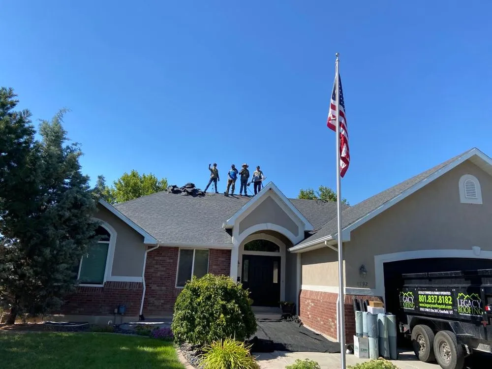 Slide of Legacy Roofing Utah