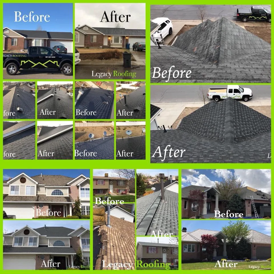Slide of Legacy Roofing Utah