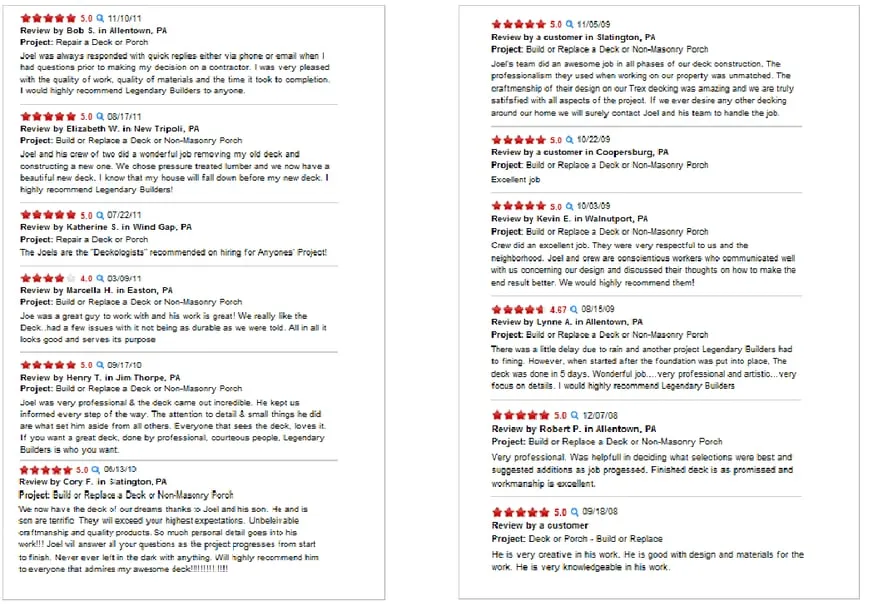 Slide of Legendary Builders