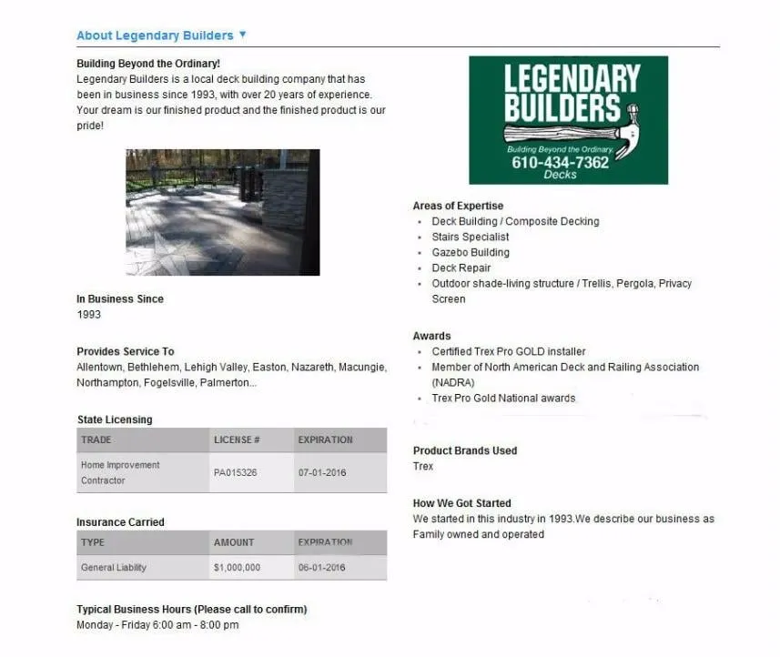 Slide of Legendary Builders